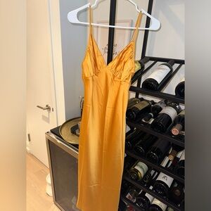 NWOT Abercrombie Ruched Satin Dress